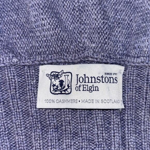 Johnstons of Elgin Shaw Sz S Cashmere Open Front Cardigan Lilac Purple Sweater - Picture 3 of 8